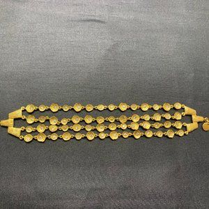 Melinda Maria Small Gold Circle Layered Bracelet
